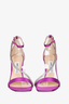 Jimmy Choo Purple Satin Crystal Embellished 'Talika' Heels Size 37