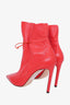 Jimmy Choo Red Leather Tie-Up Ankle Boots Size 41