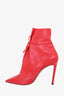 Jimmy Choo Red Leather Tie-Up Ankle Boots Size 41