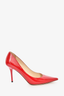 Jimmy Choo Red Patent Leather Pointed Toe Pumps sz 39