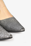 Jimmy Choo Silver Metallic Pointed Toe Heels Size 37