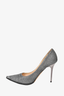 Jimmy Choo Silver Metallic Pointed Toe Heels Size 37