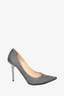 Jimmy Choo Silver Metallic Pointed Toe Heels Size 37