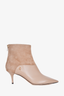 Jimmy Choo Taupe Leather/Suede 'Cycas' Heeled Booties Size 41