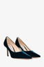 Jimmy Choo Teal Velvet 'Love' Heels Size 9.5