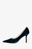 Jimmy Choo Teal Velvet 'Love' Heels Size 9.5