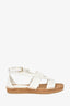 Jimmy Choo White Leather Espadrilles Size 36.5