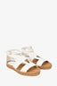 Jimmy Choo White Leather Espadrilles Size 36.5