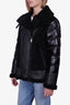 Jocelyn Black Leather/Shearling Jacket Size S