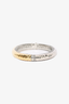 John Hardy Silver/18K Yellow Gold Classic Chain Hammered Hinged Bangle