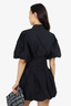 Jonathan Simhkai Black Short-Sleeve Shirt Dress Size 4