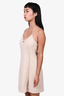 Jonathan Simkhai Beige Button Detail Sleeveless Mini Dress Size 6
