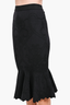 Jonathan Simkhai Black Embroidered Knit Flared Mini Skirt sz XS