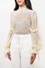 Jonathan Simkhai Cream Lace Bodysuit Size XS