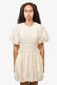 Jonathan Simkhai Cream Puff Sleeve 'Echo' Mini Dress Size 4