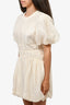 Jonathan Simkhai Cream Puff Sleeve 'Echo' Mini Dress Size 4