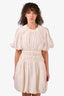 Jonathan Simkhai Cream Puff Sleeve 'Echo' Mini Dress Size 6