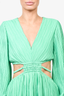 Jonathan Simkhai Green Pleated Side Cutout Mini Dress Size XL