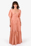 Jonathan Simkhai Orange Cotton Tiered 'Wilder' Dress Size 0
