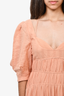 Jonathan Simkhai Orange Cotton Tiered 'Wilder' Dress Size 6
