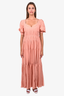 Jonathan Simkhai Orange Cotton Tiered 'Wilder' Dress Size 8