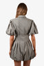 Jonathan Simkhai Saje Green Cotton Puff Sleeve Mini Dress Size 4