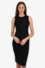Joseph Black Wool/Cashmere Midi Dress Sleeveless Size 38