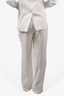 Judith & Charles White Linen Straight Leg Trousers Size 2