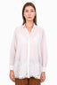 Junya Watanabe White Cotton Poplin Embroidered Button Down Shirt sz XS