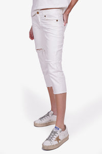 Just Cavalli White Denim Capri Pants Size 28