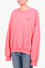 Juun.J Pink Cotton Graphic 'Compliqué' Sweater Size M