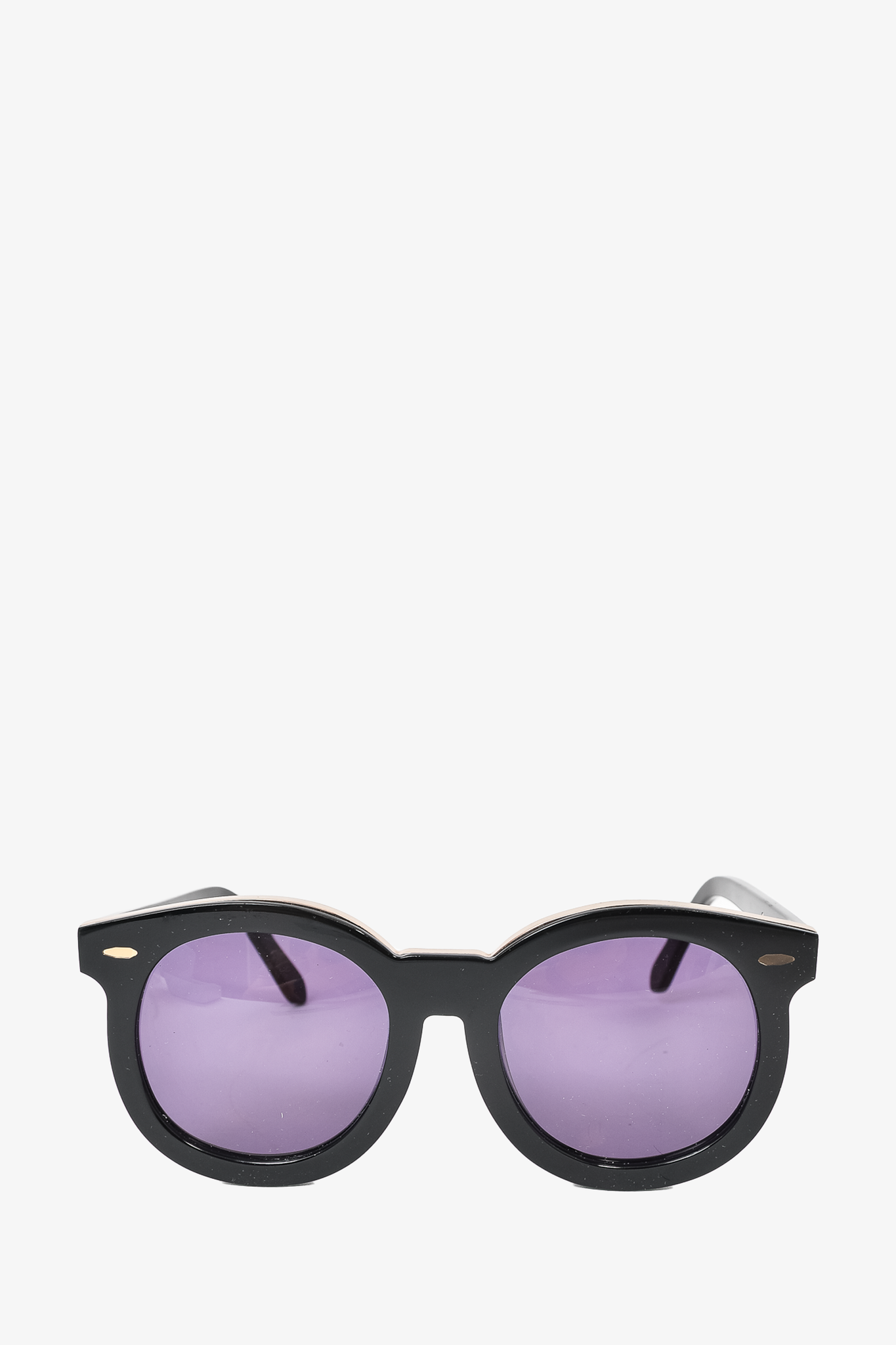 Karen Walker Black Sunglasses w/ Gold Arrow Sides