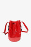 Kenzo Red Patent Leather Bike Bucket Bag