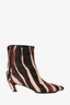 Khaite Animal Print Pony Hair Ankle Boots Size 36
