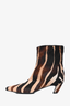 Khaite Animal Print Pony Hair Ankle Boots Size 36