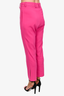 Khaite Hot Pink Pleated Straight Leg Trousers sz 4