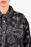Khrisjoy Black Bandana Printed Nylon Puffer Shirt Jacket