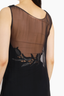 La Perla Black Sheer Overlay Crystal Detail Sleeveless Maxi Dress Size 40