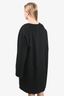 Lafayette 148 Black Wool Zip-Up Coat with Calf Hair Size XL