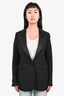 Lanvin 2008 Black Wool Blazer with Satin Lapel Size 36
