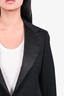 Lanvin 2008 Black Wool Blazer with Satin Lapel Size 36