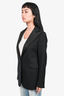 Lanvin 2008 Black Wool Blazer with Satin Lapel Size 36