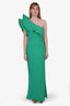 Lanvin 2014 Green One-Shoulder Long Dress Size 42
