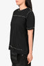 Lanvin Black Studded Top Size 40