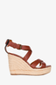 Lanvin Brown Leather Leather Espadrille Sandals Size 37