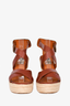 Lanvin Brown Leather Leather Espadrille Sandals Size 37