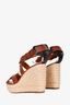 Lanvin Brown Leather Leather Espadrille Sandals Size 37