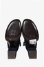 Lanvin Navy Suede Block Heeled Boots Size 37.5