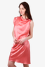 Lanvin Pink Silk Knee Length Dress Size 36