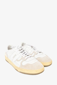 Lanvin White/Beige Low-Top Sneakers Size 45